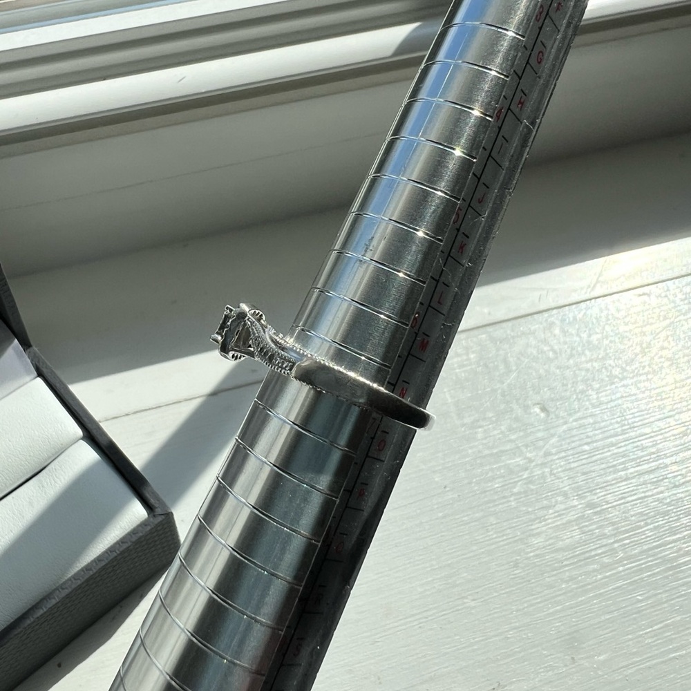 Affinity Diamonds Sterling Silver Engagement Ring - image 5